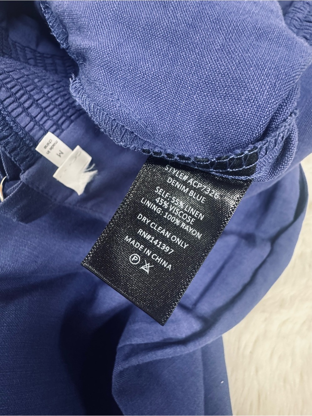 ASTR the Label Caspar Blue Wide Leg Jumpsuit Medium Linen Blend Corset Summer - Picture 13 of 15